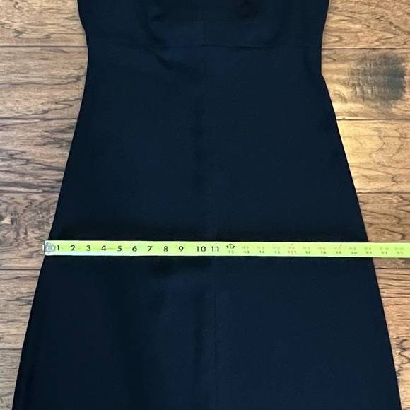 Y2K J.Crew Black Midi Dress V-Front & Back size 6 8 M Fit & Flare - Picture 14 of 15